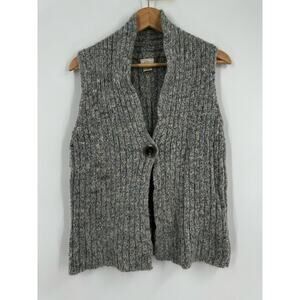 Alps Sweater Vest Womens Small Alpaca Ribbed‎ One Button